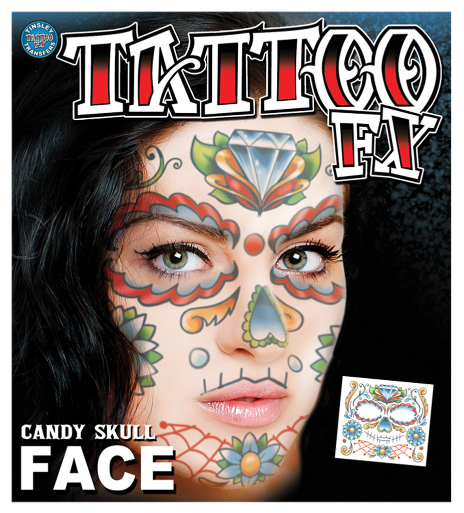 Face Tattoo Candy Skull