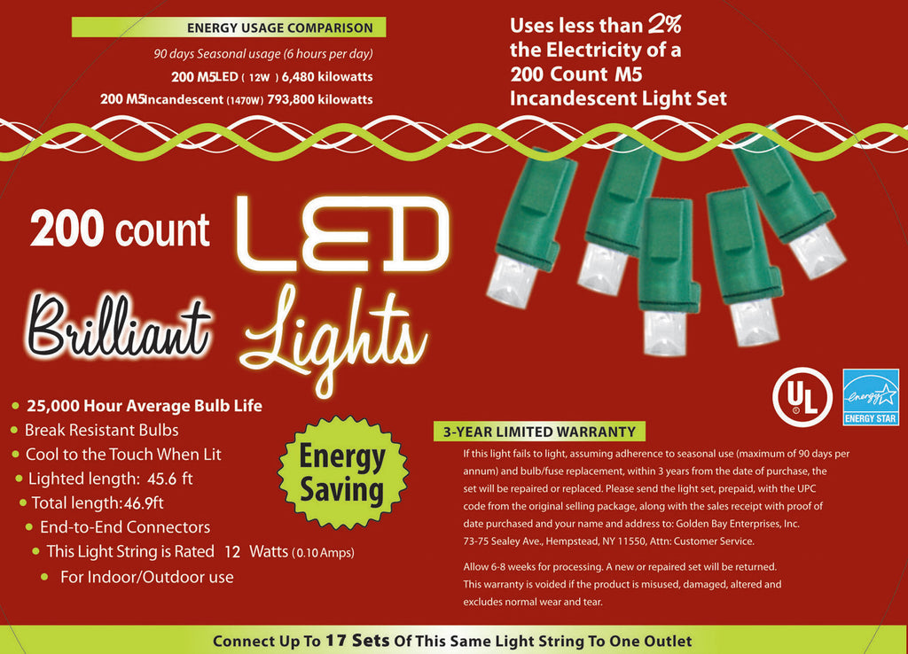 Holiday Lights 200l M5 Pure Wt