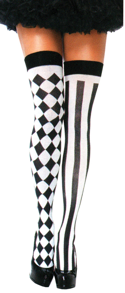 Thigh High Harlequin Stockings