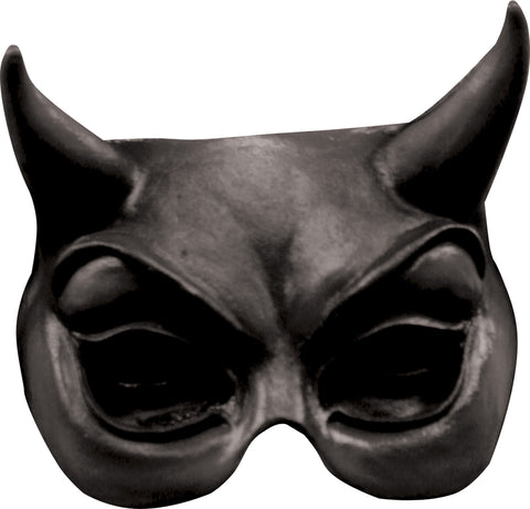 Devil Black Latex Half Mask