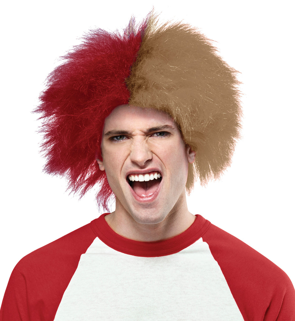 Sports Fun Wig Red Gold