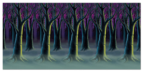 Spooky Forest Trees Backdrop