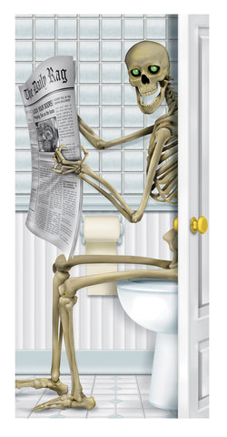 Skeleton Restroom Door Cover