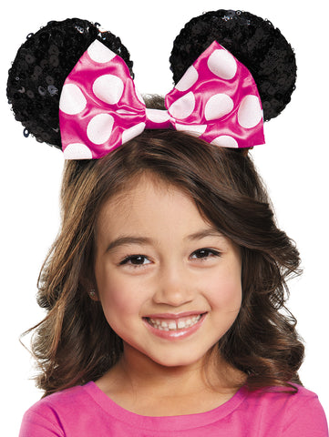 Pink Minnie Child Sequin Ears