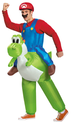 Mario Riding Yoshi Child