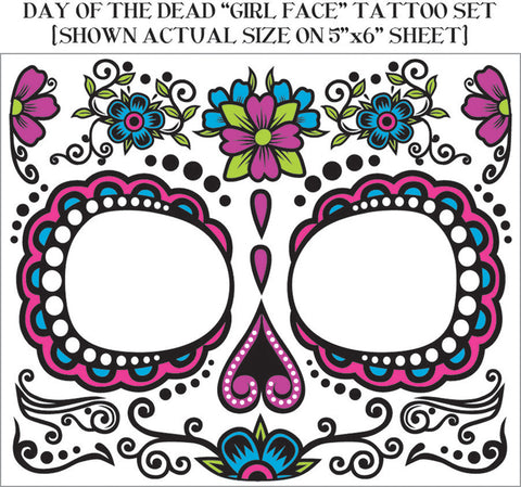 Day Of Dead Face Tattoo