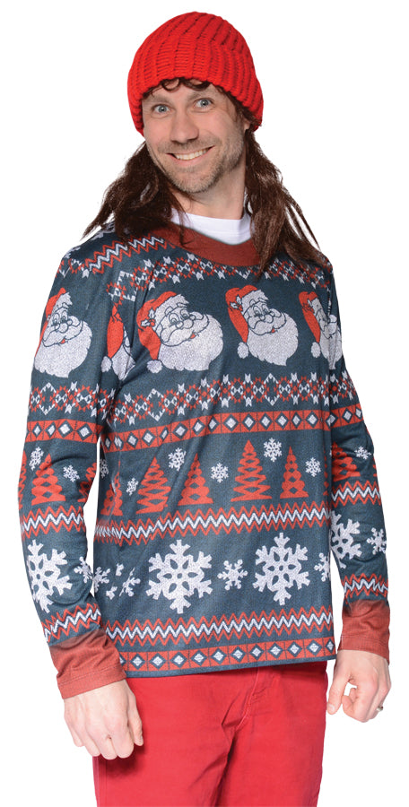 Ugly Santa Stripe Christmas Xl