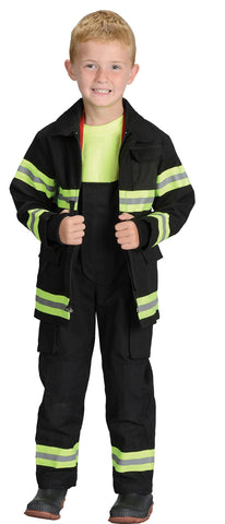 Fire Fighter Chld Black Md 6-8