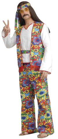 Hippie Man Adult Costume Plus