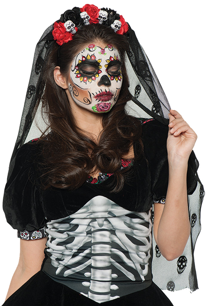 Day Of The Dead Mantilla Dlx