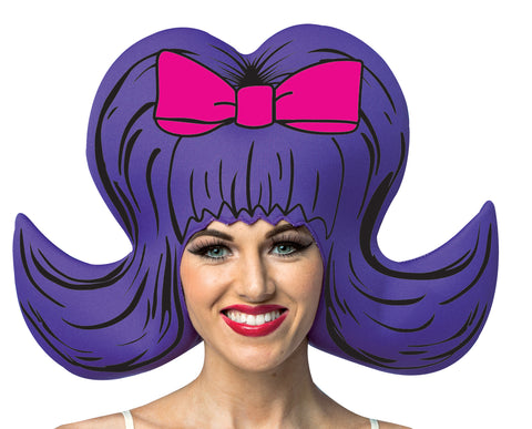 Bouffant Purple Comic Wig