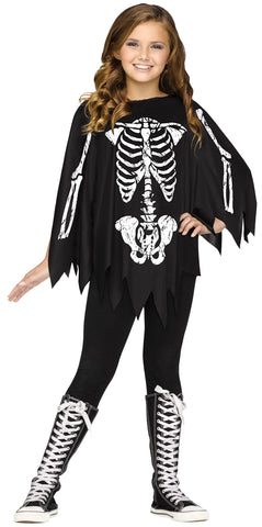 Poncho Skeleton Ch Up To 14