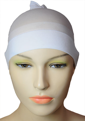 Wig Stocking Cap White