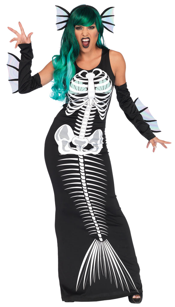 Skeleton Siren Adult 3 Pc Sm M