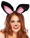 Bunny Ears Adult Plush White