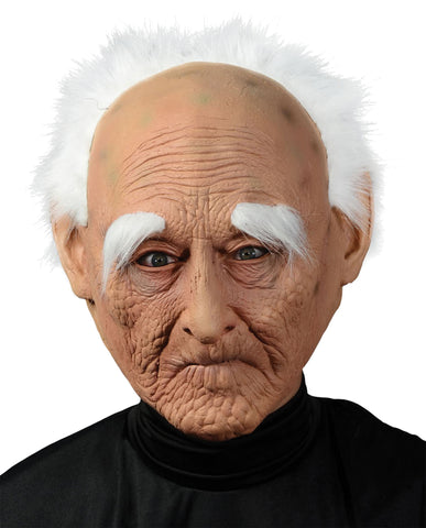 Creepy Old Man Mask W Hair