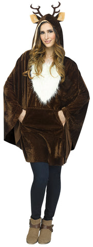 Reindeer Poncho Adult