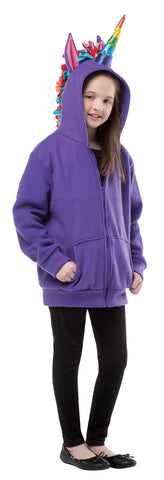 Hoodie Unicorn Purple Ch 4-6