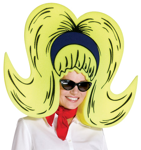 Yellow Bouffant Foam Wig Giant