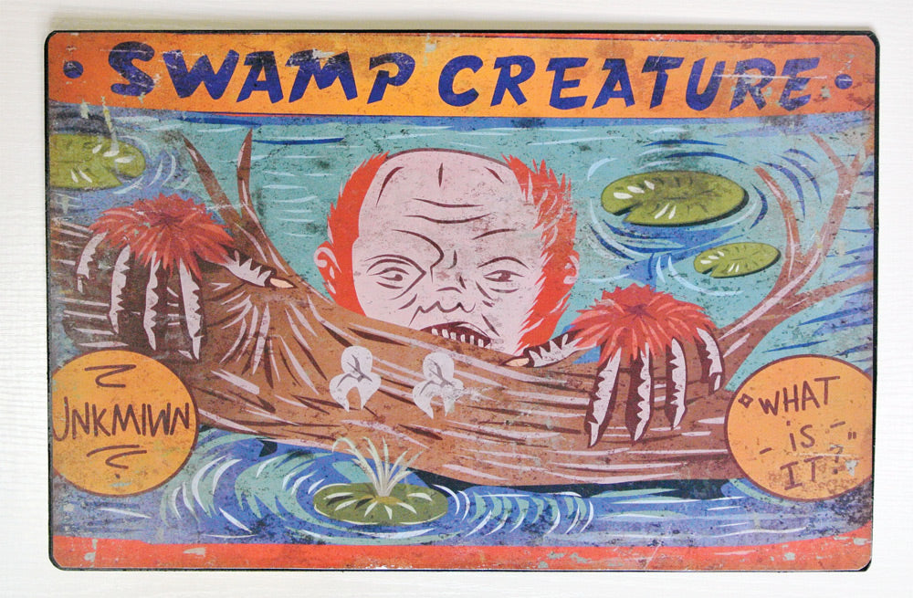 Carnival Sign Swamp Creature