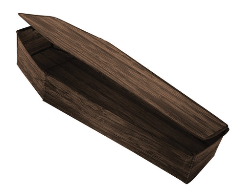 Coffin With Lid Wooden Brown