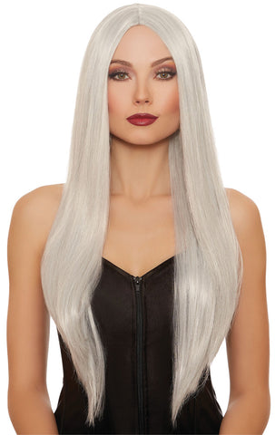 Extra-long Straight Gray-white