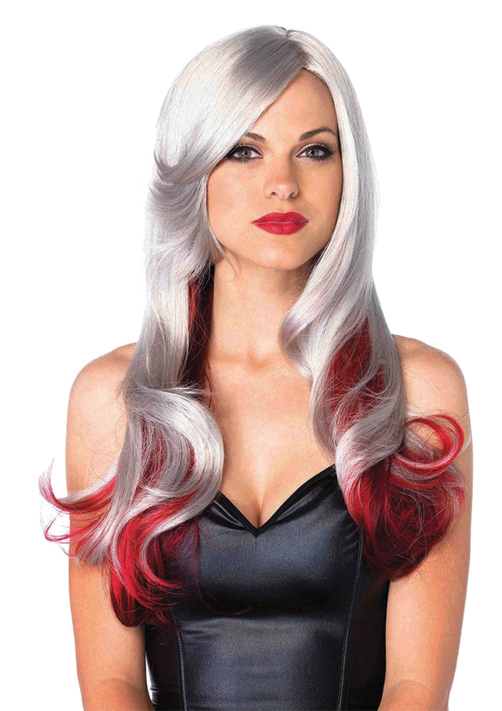 Wig Allure Long Gray/red