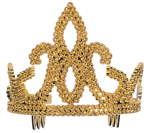 Tiara-plastic W- Combs Gold Ch